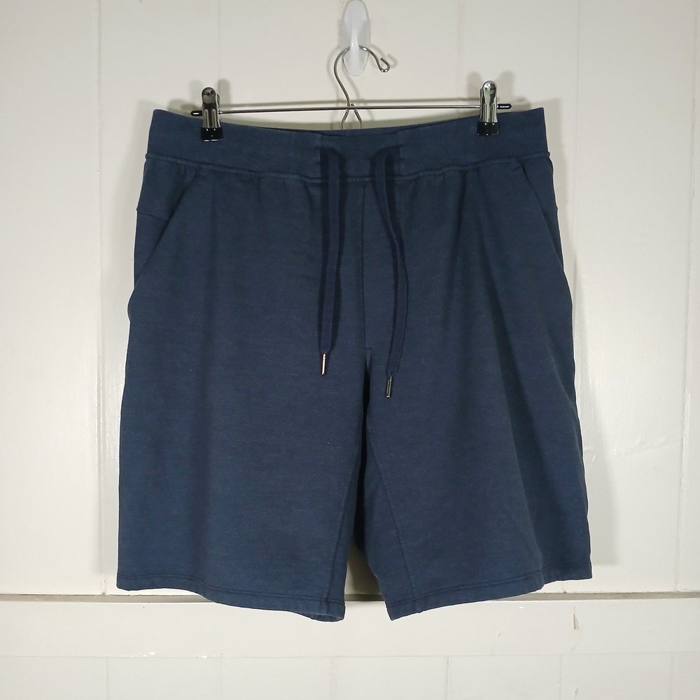 Lululemon City Sweat Shorts Mens XL Blue Heathered Drawstring Activewear